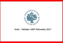 India Pakistan USIP Fellowship in US 2017