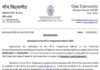 Goa University PhD Admission 2022 Notification